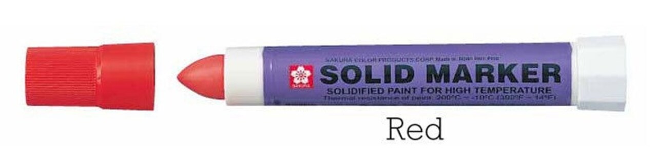 Solid Paint Windshield Marker Grease Pen 13mm Pointed Tip (1/2" Tip)